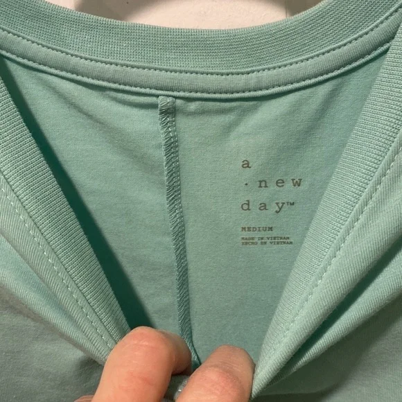 A New Day Sleeveless Tee Shirt Dress NWT Teal - Picture 8 of 11